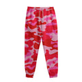 Hot Pink Camouflage Print Sweatpants