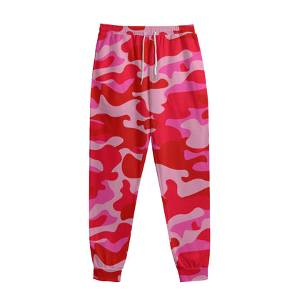 Hot Pink Camouflage Print Sweatpants