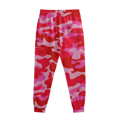 Hot Pink Camouflage Print Sweatpants
