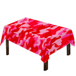 Hot Pink Camouflage Print Tablecloth
