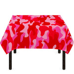 Hot Pink Camouflage Print Tablecloth