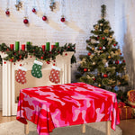 Hot Pink Camouflage Print Tablecloth
