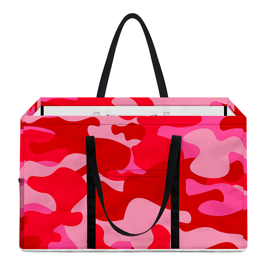 Hot Pink Camouflage Print Utility Tote Bag