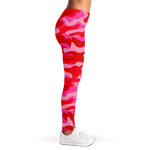Hot Pink Camouflage Print Women's Leggings