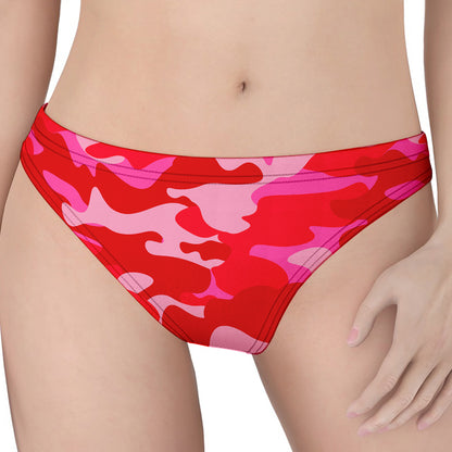 Hot Pink Camouflage Print Women's Thong