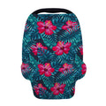 Hot Pink Hibiscus Tropical Pattern Print Baby Seat Cover