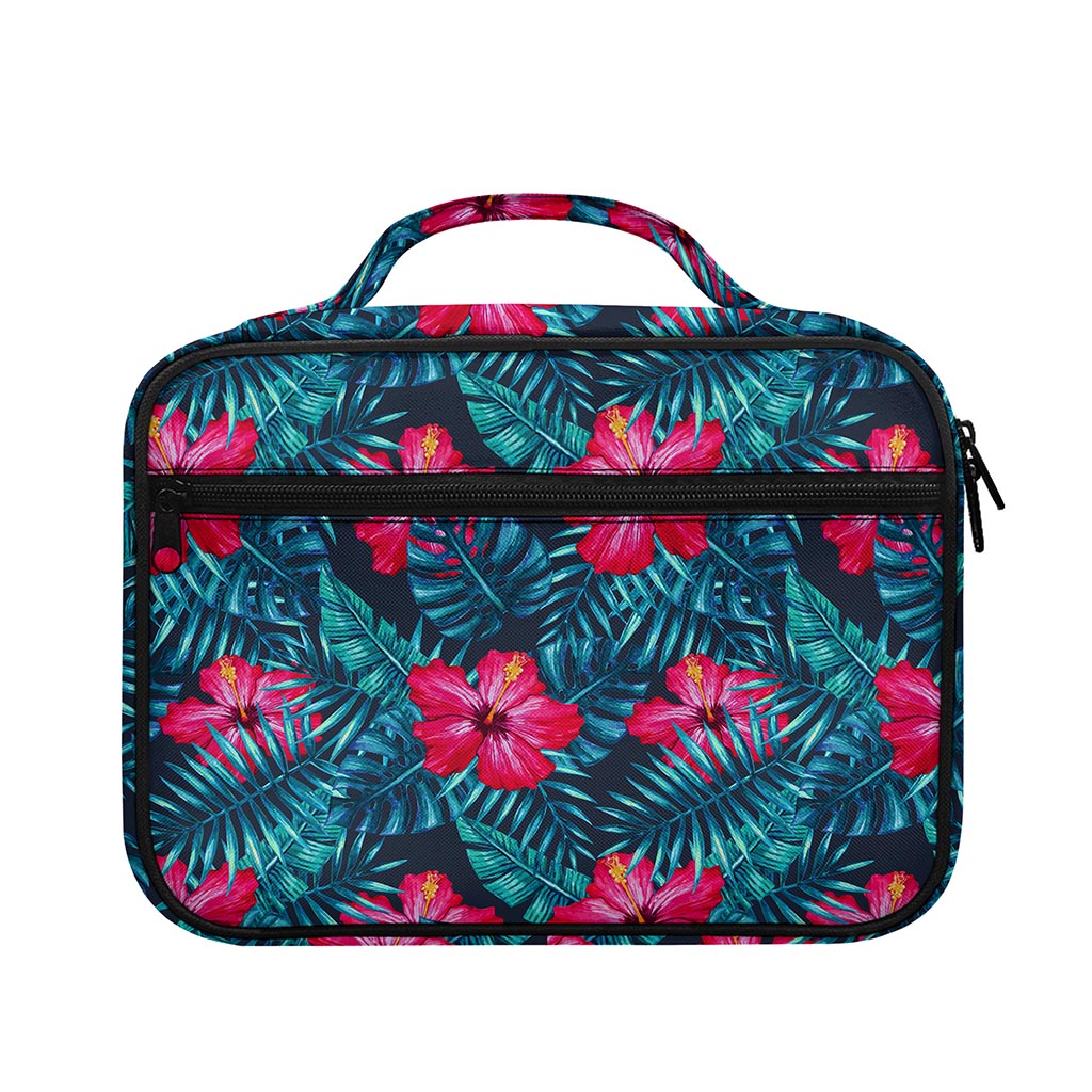Hot Pink Hibiscus Tropical Pattern Print Briefcase Bible Bag