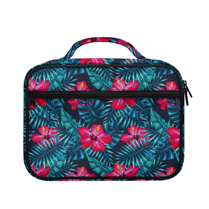 Hot Pink Hibiscus Tropical Pattern Print Briefcase Bible Bag