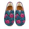 Hot Pink Hibiscus Tropical Pattern Print Casual Shoes