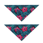 Hot Pink Hibiscus Tropical Pattern Print Dog Bandana