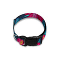 Hot Pink Hibiscus Tropical Pattern Print Dog Collar