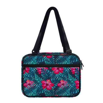 Hot Pink Hibiscus Tropical Pattern Print Double Strap Bible Bag