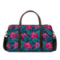 Hot Pink Hibiscus Tropical Pattern Print Duffel Bag