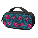 Hot Pink Hibiscus Tropical Pattern Print Insulin Cooler Travel Case