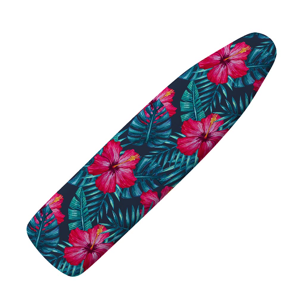 Hot Pink Hibiscus Tropical Pattern Print Ironing Board Cover