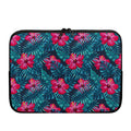 Hot Pink Hibiscus Tropical Pattern Print Laptop Sleeve