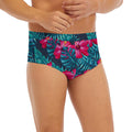 Hot Pink Hibiscus Tropical Pattern Print Men's Briefs