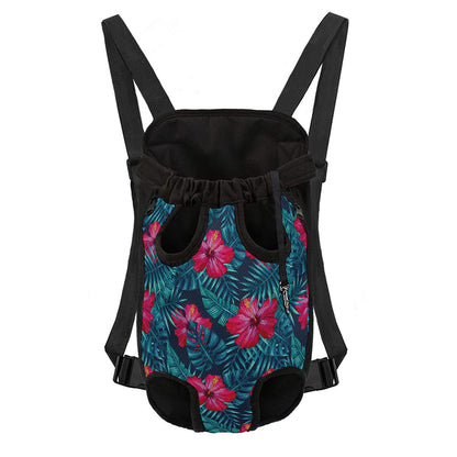 Hot Pink Hibiscus Tropical Pattern Print Pet Carrier Backpack