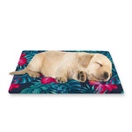 Hot Pink Hibiscus Tropical Pattern Print Pet Cooling Mat Cover