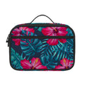 Hot Pink Hibiscus Tropical Pattern Print Portable Lunch Bag