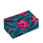 Hot Pink Hibiscus Tropical Pattern Print Rectangle Tissue Box Cover
