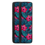 Hot Pink Hibiscus Tropical Pattern Print Refrigerator Handle Covers