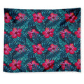 Hot Pink Hibiscus Tropical Pattern Print Tapestry