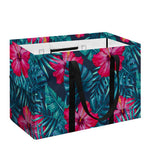 Hot Pink Hibiscus Tropical Pattern Print Utility Tote Bag