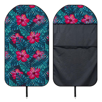 Hot Pink Hibiscus Tropical Pattern Print Waterproof Car Seat Cover