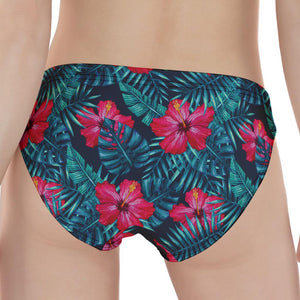 Hot Pink Hibiscus Tropical Pattern Print Women's Panties