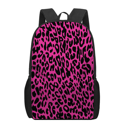Hot Pink Leopard Print 17 Inch Backpack