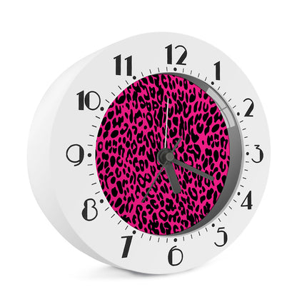 Hot Pink Leopard Print Alarm Clock