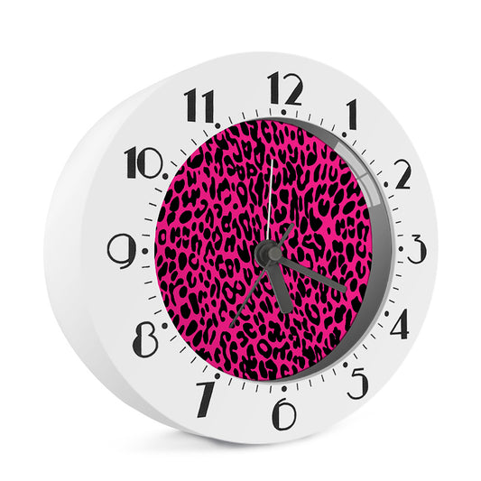 Hot Pink Leopard Print Alarm Clock