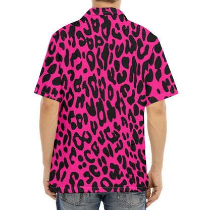 Hot Pink Leopard Print Aloha Shirt