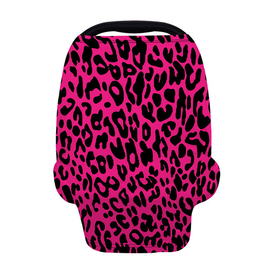 Hot Pink Leopard Print Baby Seat Cover
