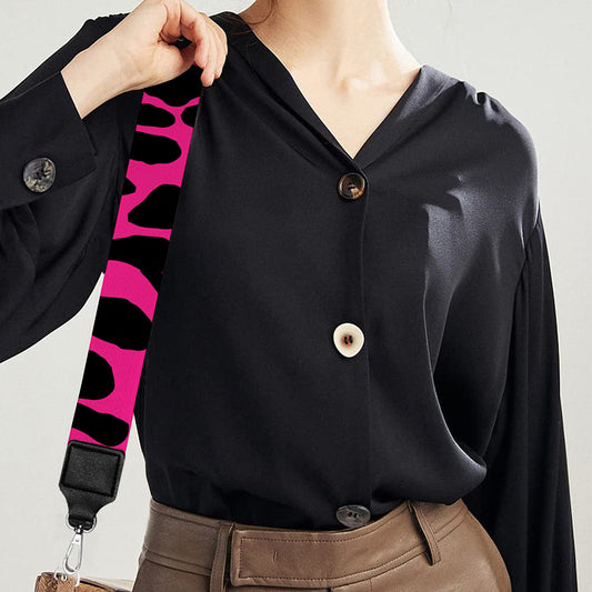 Hot Pink Leopard Print Bag Strap