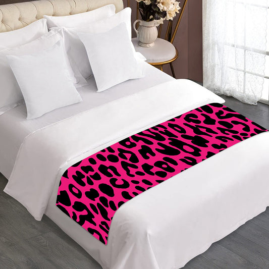 Hot Pink Leopard Print Bed Runner