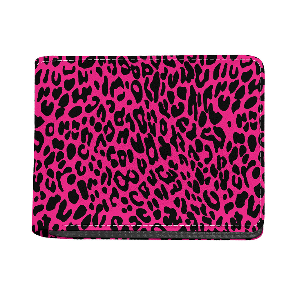 Hot Pink Leopard Print Bifold Wallet