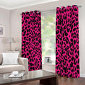 Hot Pink Leopard Print Dimout Grommet Curtains