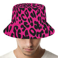 Hot Pink Leopard Print Bucket Hat