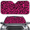 Hot Pink Leopard Print Car Windshield Sun Shade