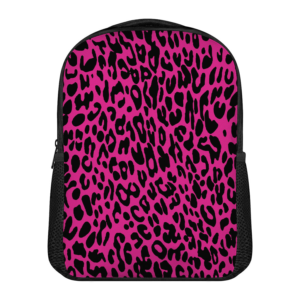Hot Pink Leopard Print Casual Backpack