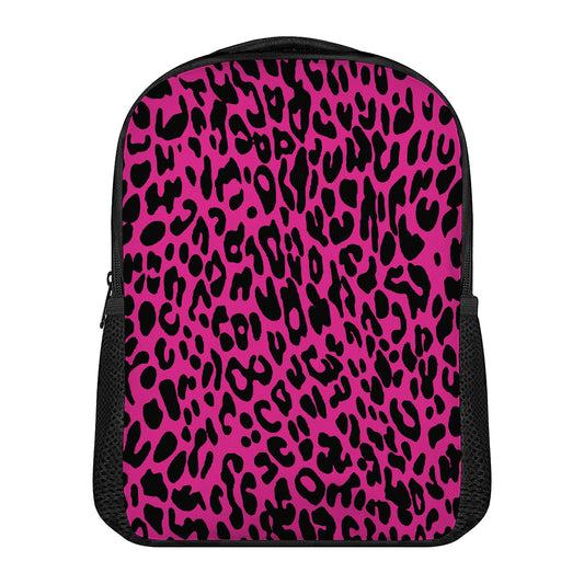 Hot Pink Leopard Print Casual Backpack