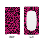 Hot Pink Leopard Print Changing Pad Cover