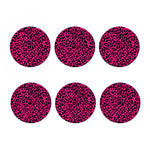 Hot Pink Leopard Print Coaster Set