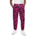 Hot Pink Leopard Print Cotton Sweatpants