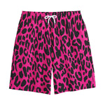 Hot Pink Leopard Print Cotton Shorts