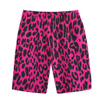Hot Pink Leopard Print Cotton Shorts