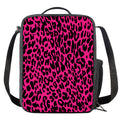 Hot Pink Leopard Print Crossbody Lunch Bag