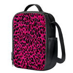 Hot Pink Leopard Print Crossbody Lunch Bag